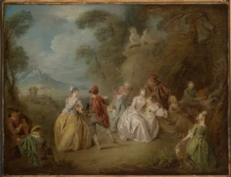 Courtly Scene in a Park