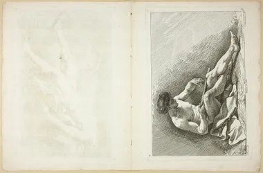 Figure (recto and verso), from Second Book of Academy Figures Engraved in Part by the Professors of the Royal Academy