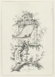 Ornamental Composition in Chinoiserie Style for Deuxième Cahier de six Baraques Chinoises (series title)