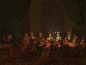 Party of Armenians Playing Cards