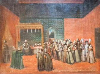 Sultan Ahmed III Receiving a European Ambassador, c.1725