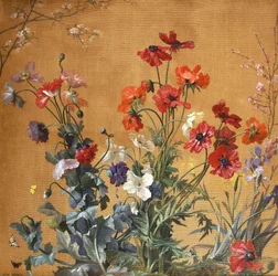 Poppies, Irises and Blossom