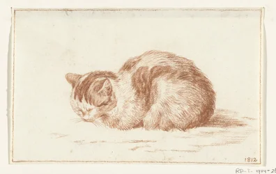 Lying Cat, Facing Left