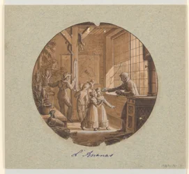 Design for a Painted Porcelain Plate, Pineapple from the Dessert Service