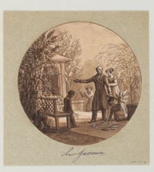 Design for a Painted Porcelain Plate, Le Jasmin from the Service de la Culture des Fleurs