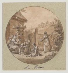 Design for a Painted Porcelain Plate, Mulberries from the Dessert Service