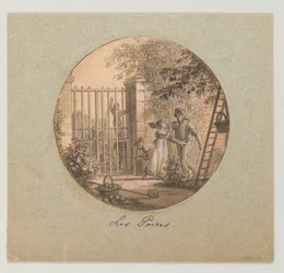 Design for a Painted Porcelain Plate, Les Poires (Pears) from the Dessert Service