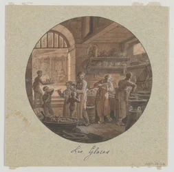 Design for a Painted Porcelain Serving Vessel, Les Glaces (Ice Cream) from the Service des Objets de Dessert (Dessert Service)