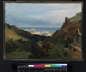 Italian Landscape with a View of a Harbour