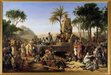 Campaign of Egypt (1798-1801): Stop of the French Army in Syene in Upper Egypt, 2/02/1799