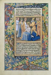 David being Crowned, from the Book of Hours of Louis dOrleans