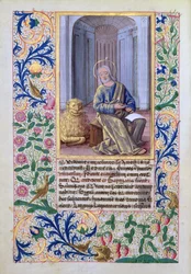 St. Mark, from the Book of Hours of Louis dOrleans