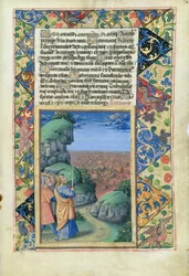 Moses and the Israelites Watching the Egyptians Drown in the Sea, from the Book of Hours of Louis dOrleans
