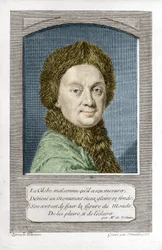 Pierre Louis Moreau de Maupertuis, Astronomer, Engraved by J. Daullé in 1755