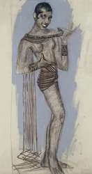 Josephine Baker - A maquette for an important lacquer panel