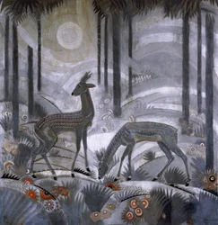 Two Deer in a Forest