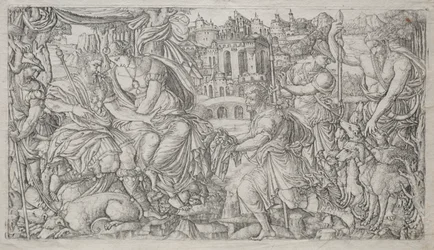 Huntsman Presenting a Gift to a King