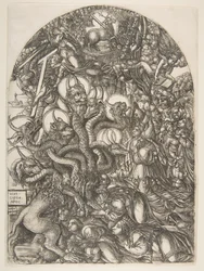 The Beast with Seven Heads and Ten Horns, from the Apocalypse