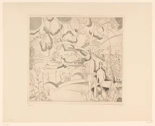 Resting Tennis Players by Pear Tree
