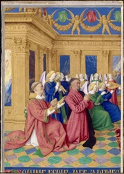 Étienne Chevalier and Saint Stephen, His Patron Saint, Miniature from the Hours of Étienne Chevalier