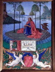 Saint John on the Island of Patmos (Miniature)