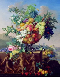 Coupe with Flowers and Fruit