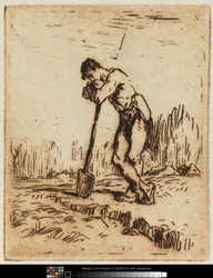 Man Leaning on His Spade