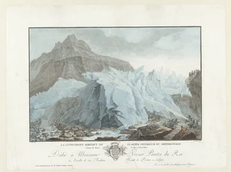 Glacier at Grindelwald (series: Remarkable Views of the Mountains of Switzerland)
