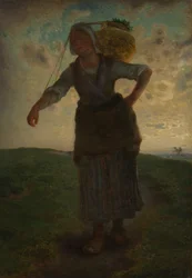 A Norman Milkmaid at Greville, 1871