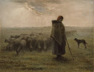 Shepherdess and Her Flock, 1862-63