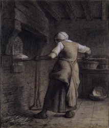 Woman Baking Bread
