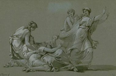 The Young Men and Maidens of Athens to be Offered as Sacrificial Victims to Minotaur
