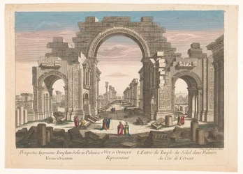 View of the Ruins of the Arch of the Colonnade in Palmyra, Seen from the East