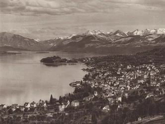 Switzerland: The Lake of Zurich, Horgen, the Au and the Alps