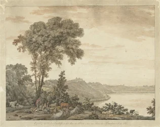 View of Castel Gandolfo and Lake Albano