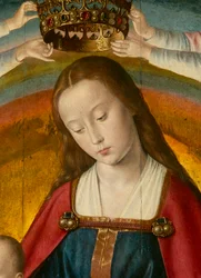The Virgin (detail). Triptych of the Master of Moulins