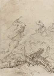 The Muleteer Attacking Don Quixote as He Lies Helpless on the Ground