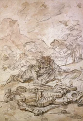 The Sad Situation of Don Quixote and Sancho Panza, Ill-Treated by the Galley Slaves, 18th century