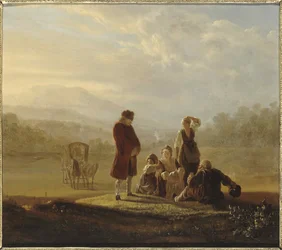 Voltaire and the peasants of Ferney, ca 1770