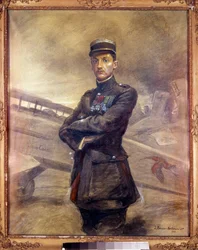 Portrait of Georges Guynemer (1894-1917) He is a French pilot of the First World War. 1918