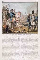 The Taking of Berg-op-Zoom, Netherlands, 1747, engraved by Jean Baptiste Morret