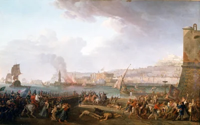 Entry of the French Army Commanded by General Championet in Naples, 21/01/1799 (Painting by Taurel Jean Jacques François, 1799, Castles of Versailles and Trianon)