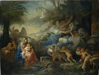 The Fall of the Idols and the Rest on the Flight into Egypt, ca. 1775