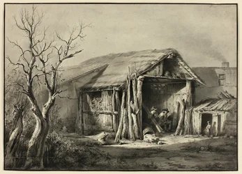 A Peasant Seated in a Shed