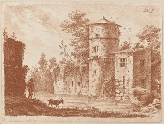 Ancient Tower at a Water Mill