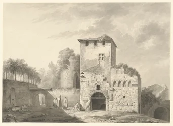 Landscape with People amid Ruins