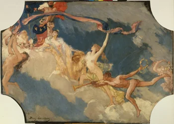 Sketch for the banquet hall of the Hôtel de Ville de Paris: La Ville de Paris conviant le monde à ses fêtes