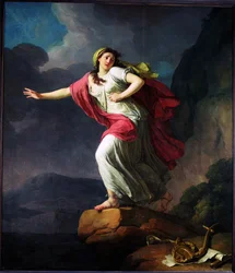 Sappho throwing herself into the sea, 1791