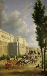 Napoleon I and Marie-Louise Leaving for the Hunt in Compiegne, 1811