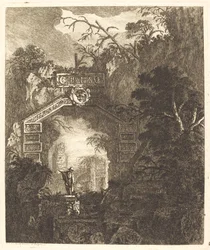 Figure Standing under a Stone Arch